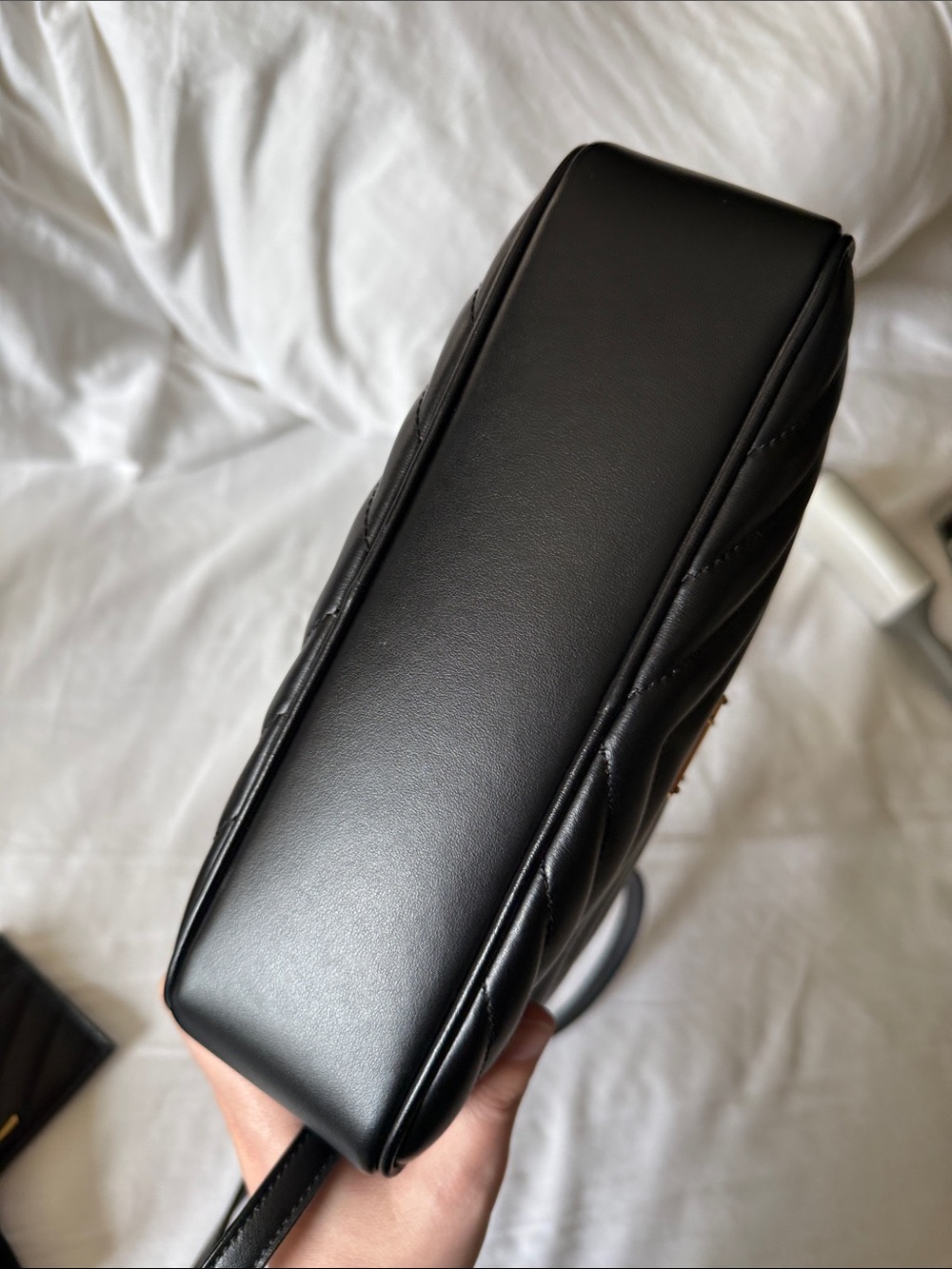 Saint Laurent Black Quilted Lou Camera Bag + Card Holder with Zoomoni organizer - Picture 6 of 15